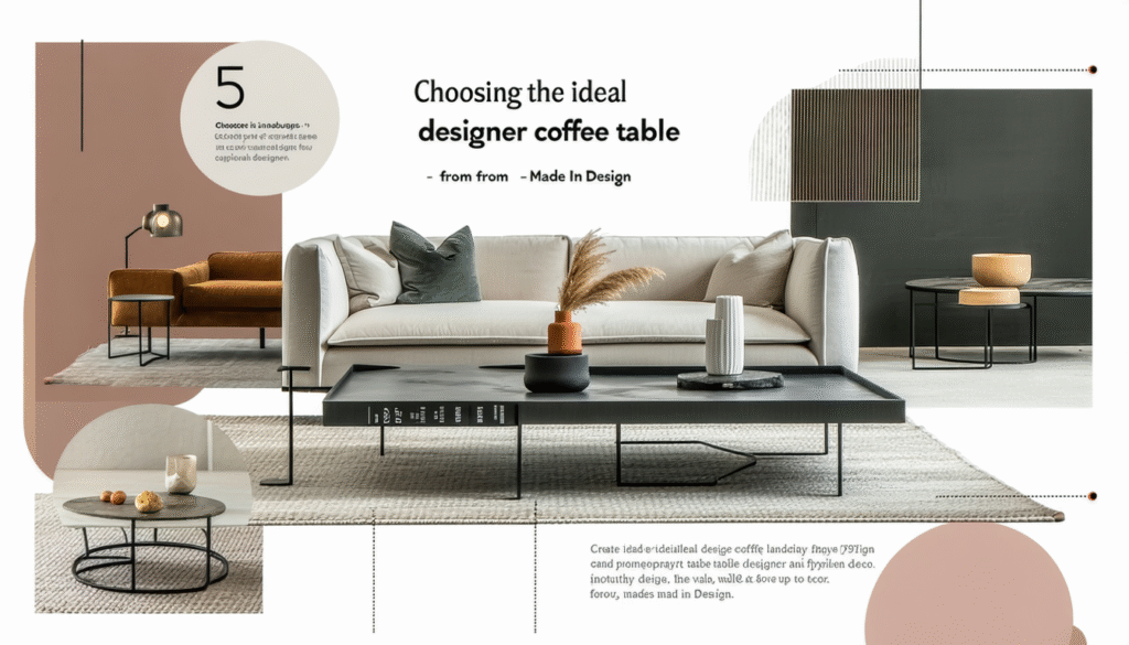 découvrez nos conseils pour choisir la table basse design idéale sur made in design, alliant style, fonctionnalité et qualité pour sublimer votre intérieur.