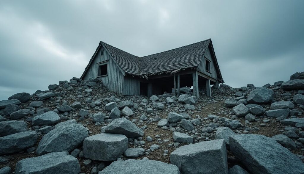 douarnenez : une maison en partie détruite après un éboulement massif, avec un impressionnant amas de gravats. suivez les dernières informations sur cet événement dramatique.