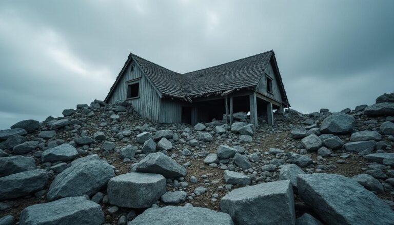 Douarnenez : une maison en partie détruite sous un amas impressionnant de gravats suite à un éboulement
