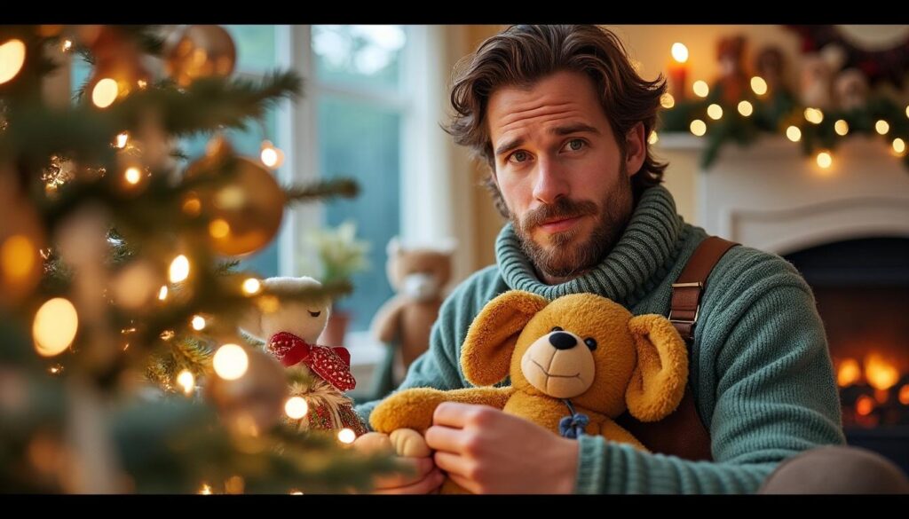 découvrez inigo middleton, expert en décoration de sapin et neveu adorable de kate, entouré de peluches irrésistibles pour une ambiance festive unique et chaleureuse.