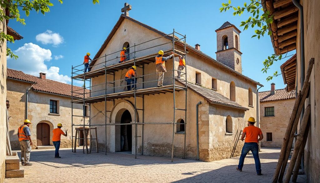 castillon-la-bataille : début des travaux de rénovation du toit de l’église saint-symphorien pour préserver ce patrimoine historique.