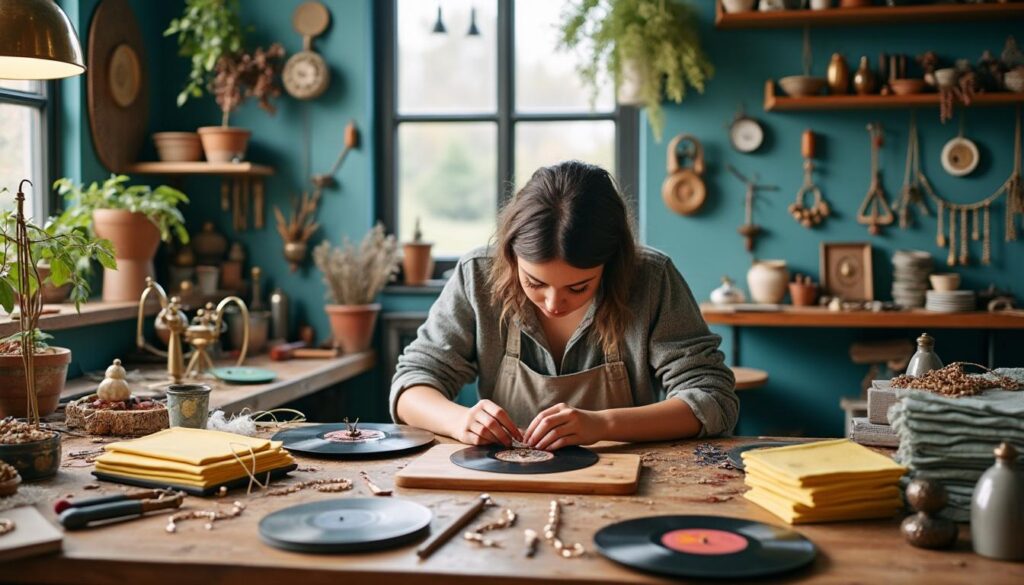 découvrez comment faustine, dans le cotentin, transforme des vinyles en accessoires uniques alliant mode et décoration pour un style original et écoresponsable.