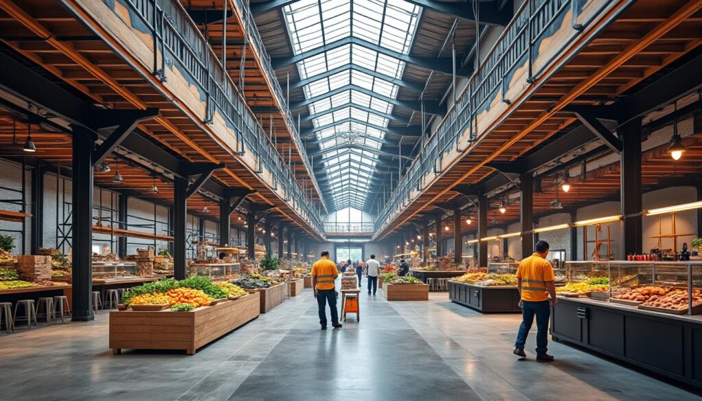 découvrez la reprise des travaux de rénovation des halles gourmandes, un lieu incontournable pour les amateurs de gastronomie et de produits frais.