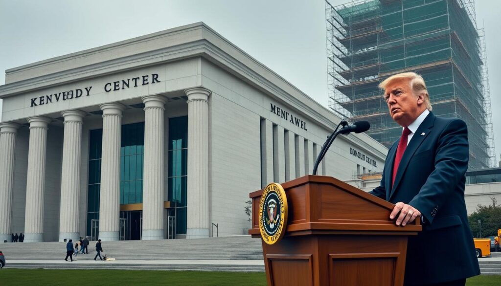 donald trump annonce la fermeture temporaire du prestigieux kennedy center à washington afin de réaliser des rénovations majeures pour moderniser ses installations.