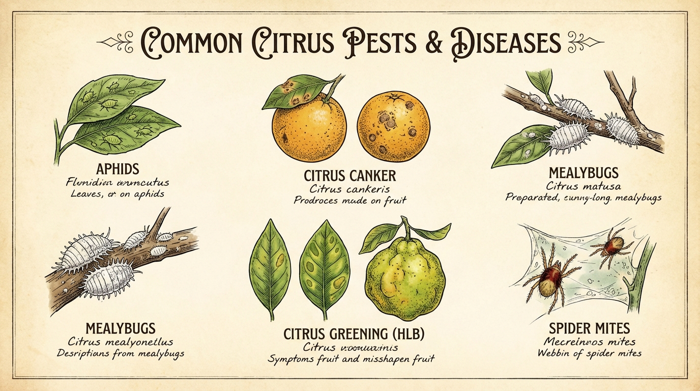 découvrez comment identifier et contrôler les parasites et maladies du citronnier pour assurer une récolte saine et abondante toute l'année.
