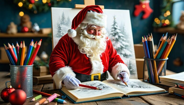Père Noël dessin : Quand les illustrations prennent vie