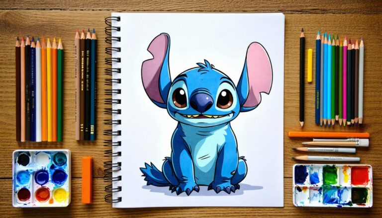 Stitch dessin : Guide créatif pas à pas