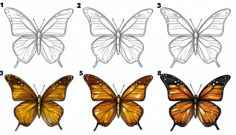 Papillon dessin : Créez un Papillon étape par étape