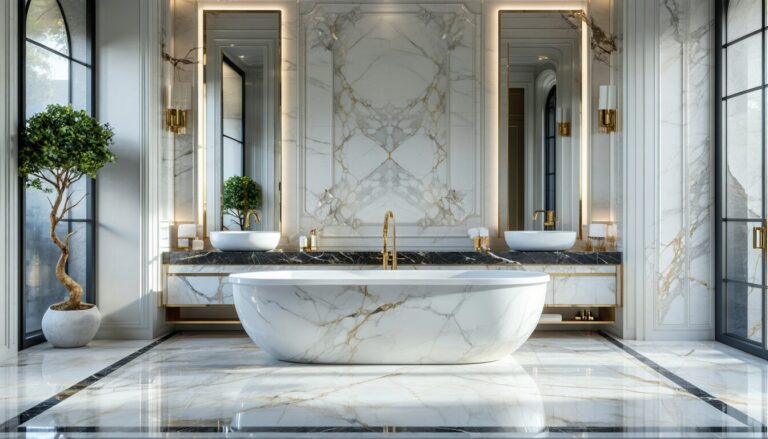Salle de bain en marbre : L’art de l’élégance intemporelle pour sublimer votre espace