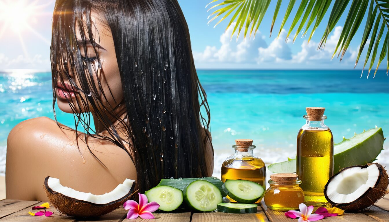 découvrez un soin maison revitalisant pour cheveux desséchés, combinant les bienfaits du soleil, de la mer et des colorations pour retrouver brillance et douceur.